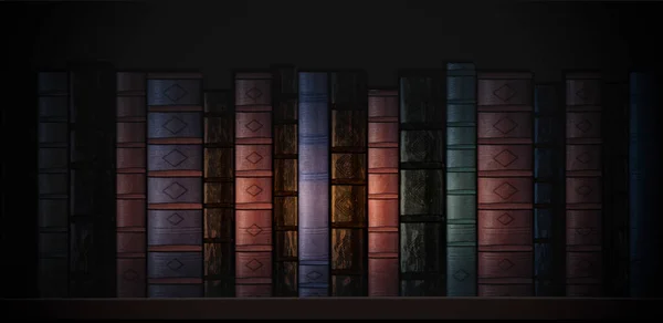 Kütüphanedeki eski paslı kitaplar..