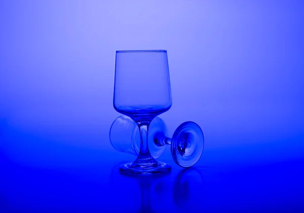 Glass Water Abstract Blue Background — Stock Photo, Image