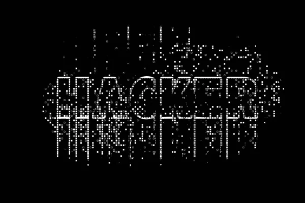Dark Web Hacking Koncepcja Słowem Cyfrowymi Liniami Binarnymi Czarnej Tapecie — Zdjęcie stockowe