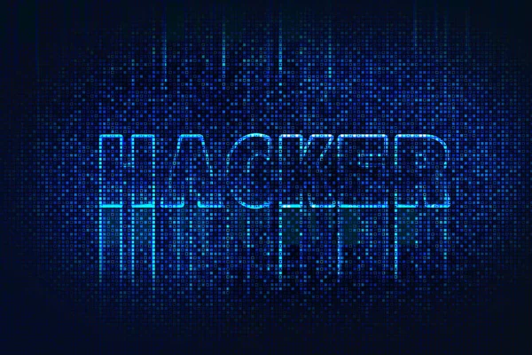 Illustrazione Digitale Sfondo Parola Hacker Concetto Sicurezza Internet — Foto Stock