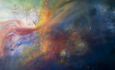 Bulanık görüşlü duvar kağıdı tasarımlı soyut renkli sanat.