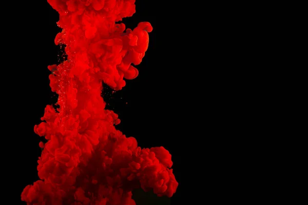 Tinta Acrílica Roja Hace Fondo Abstracto Con Salpicadura Agua —  Fotos de Stock