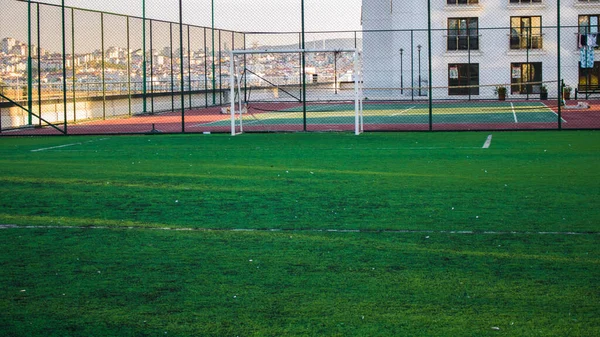 Γήπεδο Ποδοσφαίρου Στο Πάρκο — Φωτογραφία Αρχείου