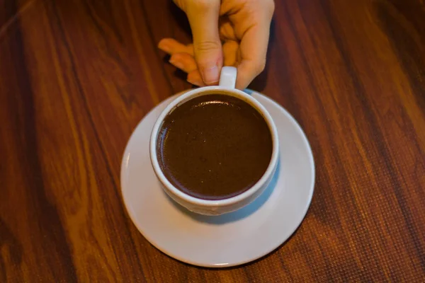 Secangkir Kopi Dengan Latar Belakang Putih — Stok Foto