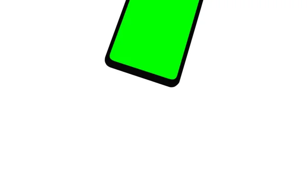 Beyaz arkaplanda boş ekran izole edilmiş akıllı telefon