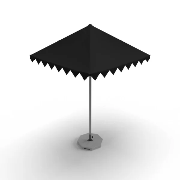 Paraguas Promocional Negro Sombrilla Del Sol Emergente Del Aluminio Para — Foto de Stock