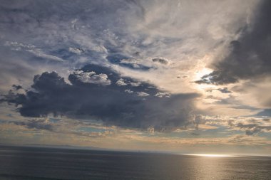 Carpinteria California üzerinde fırtına bulutları