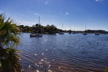 Eau Gallie Florida 'da güneşli bir kış gününün tadını çıkarıyorum.