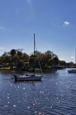 Eau Gallie Florida 'da güneşli bir kış gününün tadını çıkarıyorum.