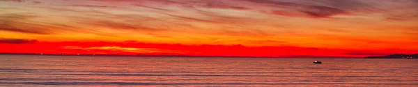 Vista Pôr Sol Costa Califórnia Santa Barbara — Fotografia de Stock