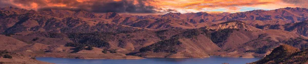 Вид Закат Озера Цетас Штате Калифорния — стоковое фото