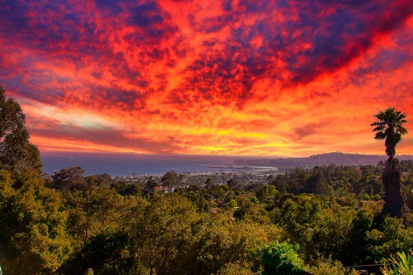 Uitzicht Santa Barbara Stad Vanaf Bergen — Stockfoto