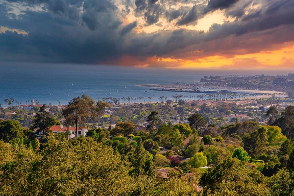 Uitzicht Santa Barbara Stad Vanaf Bergen — Stockfoto