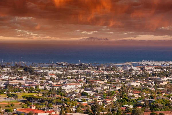 Vistas Cidade Santa Barbara Partir Das Montanhas — Fotografia de Stock