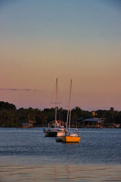 Widok Rzekę Indyjską Śródlądowa Droga Wodna Indialantic Florida — Zdjęcie stockowe