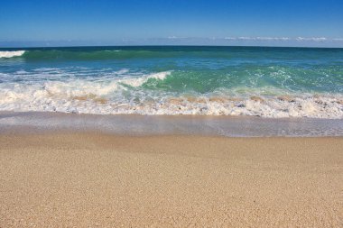 Sebastian Inlet Eyalet Parkı Florida 'daki İspanyol Evi' nde terk edilmiş plajlar.