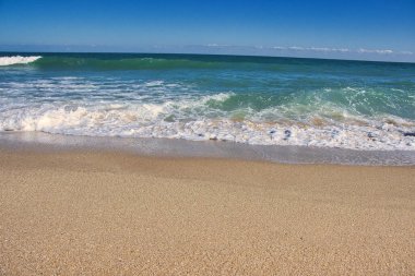 Sebastian Inlet Eyalet Parkı Florida 'daki İspanyol Evi' nde terk edilmiş plajlar.