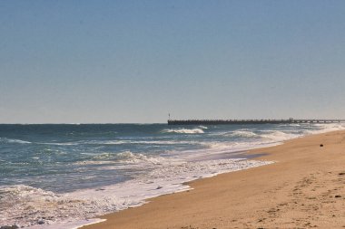Sebastian Inlet Eyalet Parkı Florida 'daki İspanyol Evi' nde terk edilmiş plajlar.