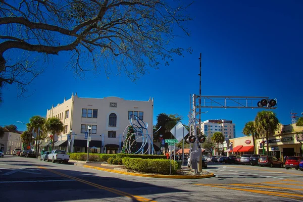 Utsikt Över Floden Från Gamla Centrala Melbourne Florida — Stockfoto