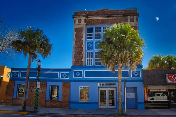 Blick Auf Das Flussufer Von Der Alten Innenstadt Melbournes Florida — Stockfoto