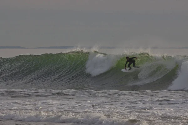 Surfando Ondas Inverno Ponto Rincon Califórnia — Fotografia de Stock