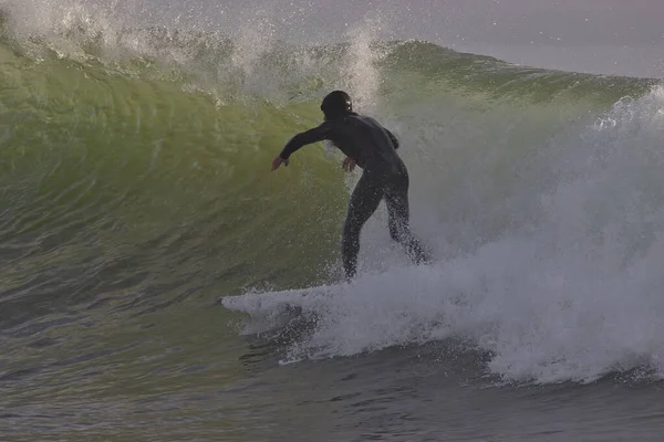 Surfeando Olas Invierno Punto Rincón California — Foto de Stock
