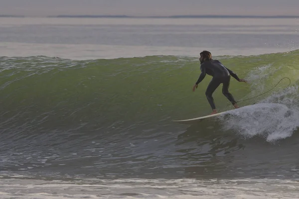 Surfeando Olas Invierno Punto Rincón California —  Fotos de Stock