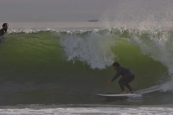 Surfen Wintergolven Bij Rincon Point Californië — Stockfoto