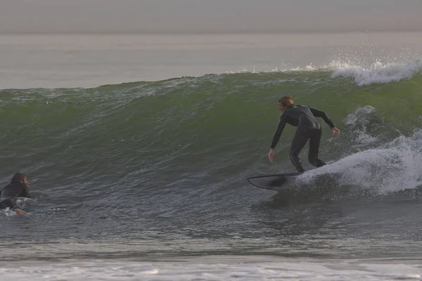 Серфінгічні Зимові Хвилі Районі Рінкон Каліфорнія — стокове фото