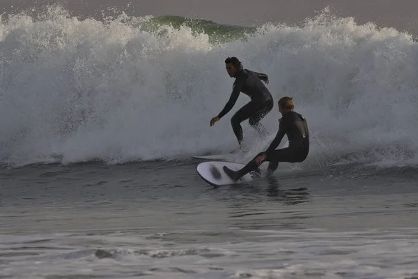 Surfen Wintergolven Bij Rincon Point Californië — Stockfoto