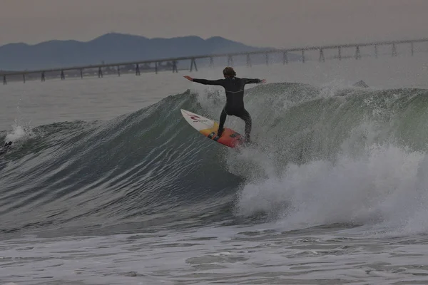 Великі Хвилі Районі Рінкон Каліфорнії — стокове фото