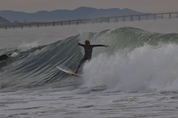 Великі Хвилі Районі Рінкон Каліфорнії — стокове фото