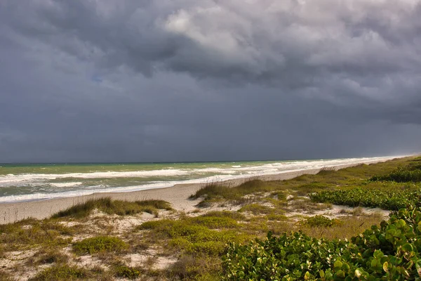 Tormenta Invierno Sobre Playas Vacías Florida Indialántica —  Fotos de Stock