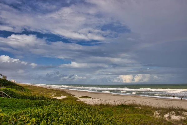 Winter Storm Empty Beaches Indialantic Florida — Stock Photo, Image