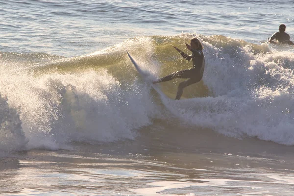 Surfing Overheads Zátony Ventura Kaliforniában 2022 — Stock Fotó