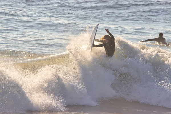 Surfing Overheads Zátony Ventura Kaliforniában 2022 — Stock Fotó