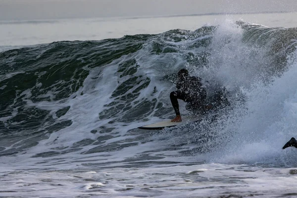 Surfeando Olas Invierno Punto Rincón California 2022 — Foto de Stock