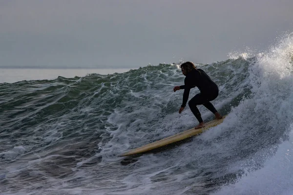 Surfování Zimních Vlnách Rincon Point Kalifornii 2022 — Stock fotografie