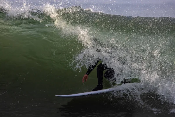 Surfando Ondas Inverno Ponto Rincon Califórnia 2022 — Fotografia de Stock