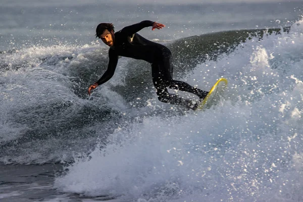 Surfen Wintergolven Bij Rincon Point Californië 2022 — Stockfoto