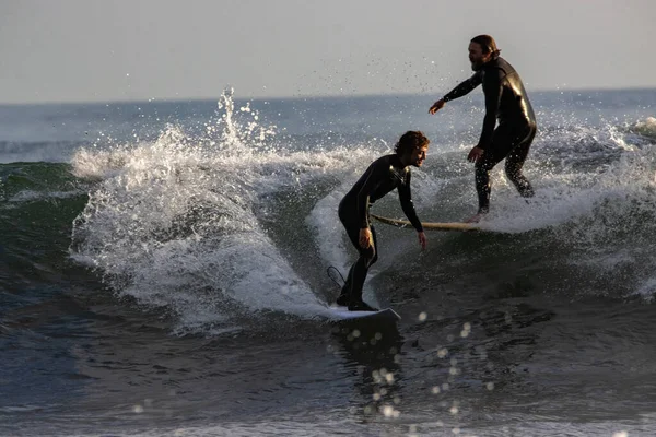 Surfing Winter Waves Rincon Point California 2022 — Stock Photo, Image