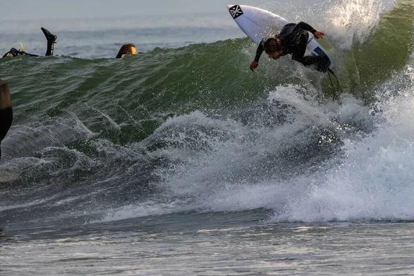 Surfen Wintergolven Bij Rincon Point Californië 2022 — Stockfoto