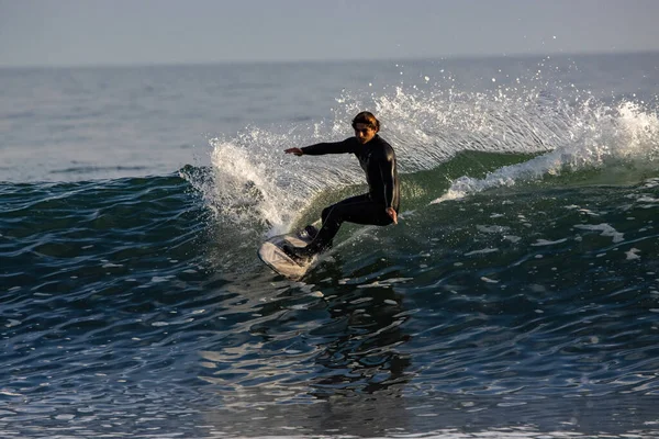 Surfing Winter Waves Rincon Point California 2022 — Stock Photo, Image