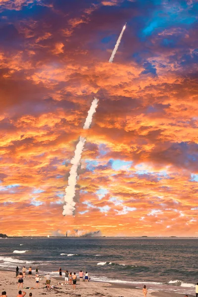 Missile launch from Cape Canaveral California