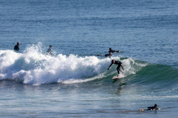 Surfing Rincon Backside Hurricane Swell 2022 — Fotografia de Stock