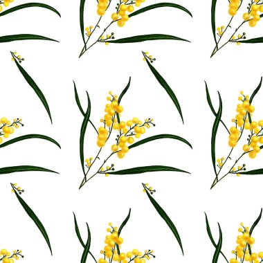 Kusursuz desenli mimoza sarısı.
