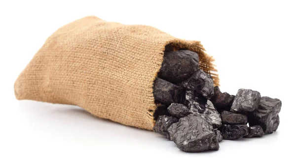 Coal Bag Isolated White Background — Stock Photo, Image