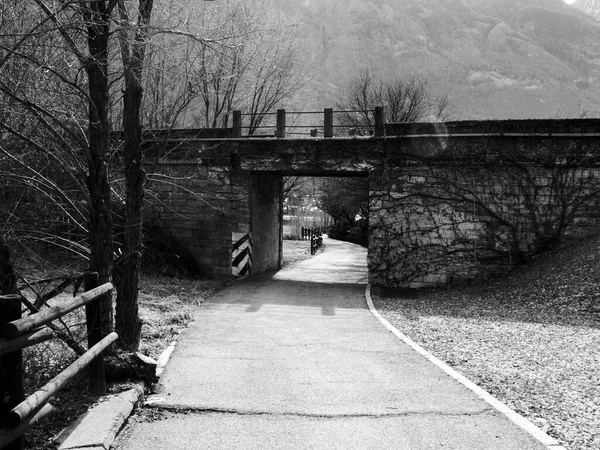 Paysage Urbain Noir Blanc — Photo