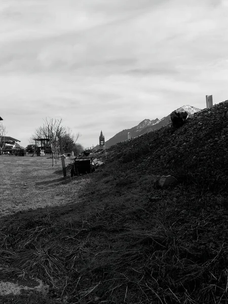 Paysage Urbain Noir Blanc — Photo