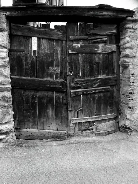 Détail Modèle Porte Bois Antique — Photo